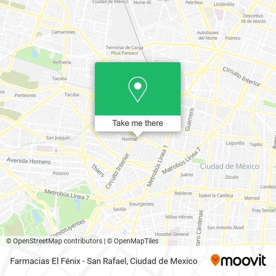 Farmacias El Fénix - San Rafael map