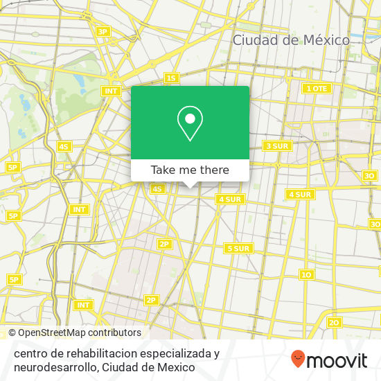Mapa de centro de rehabilitacion especializada y neurodesarrollo