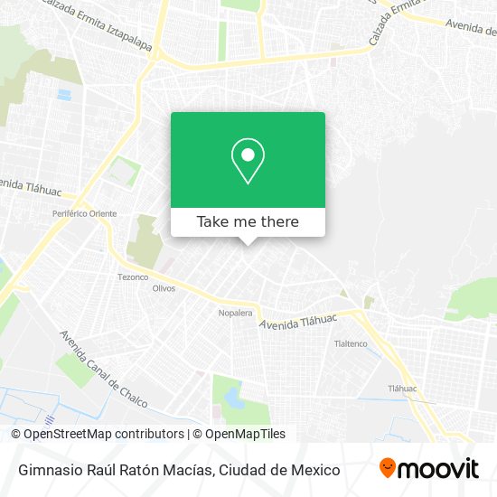 Mapa de Gimnasio Raúl Ratón Macías
