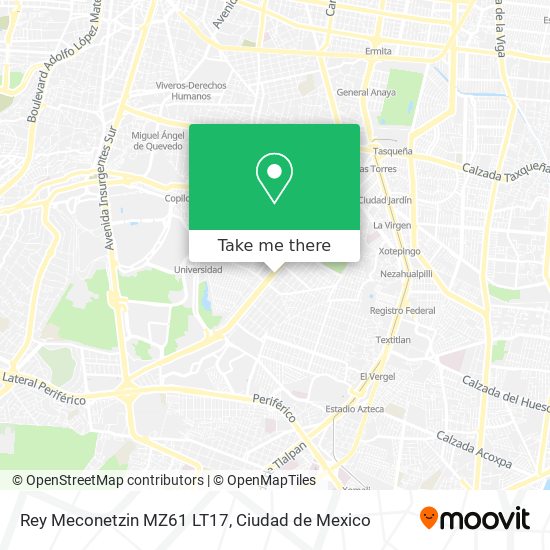 Mapa de Rey Meconetzin MZ61 LT17