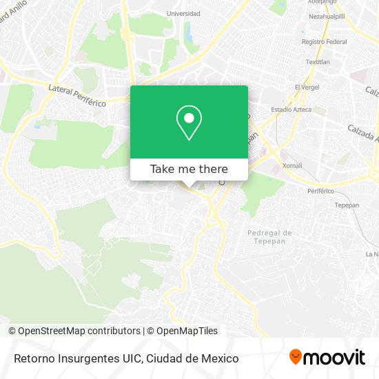 Mapa de Retorno Insurgentes UIC