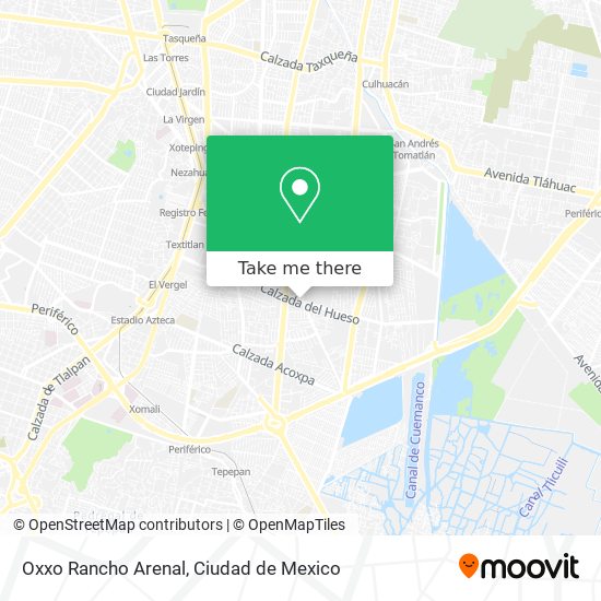 Oxxo Rancho Arenal map