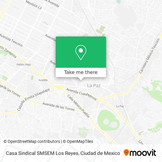 Casa Sindical SMSEM Los Reyes map