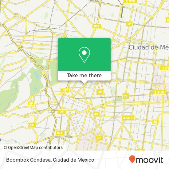 Boombox Condesa map