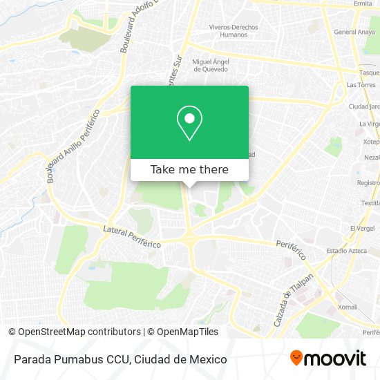 Parada Pumabus CCU map