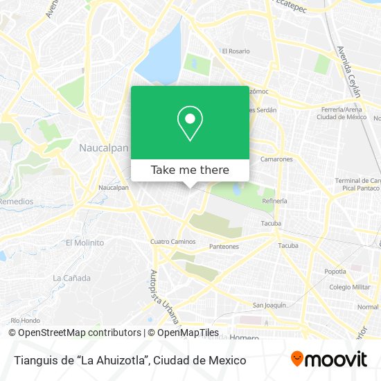 Mapa de Tianguis de “La Ahuizotla”