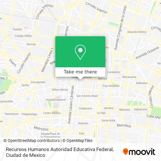 Recursos Humanos Autoridad Educativa Federal map
