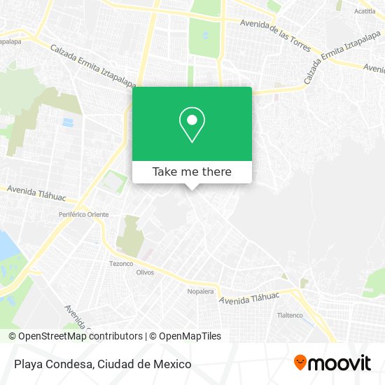 Mapa de Playa Condesa