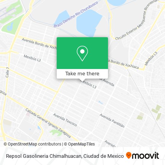 Mapa de Repsol Gasolineria Chimalhuacan