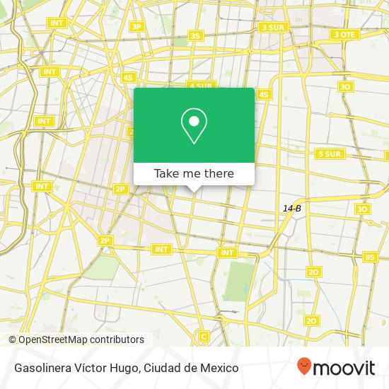 Gasolinera Víctor Hugo map