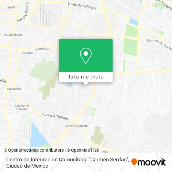 Centro de Integracion Comunitaria "Carmen Serdan" map