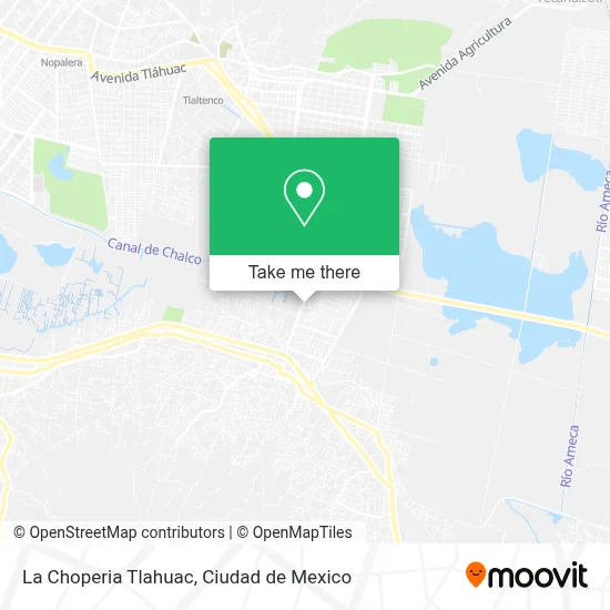 La Choperia Tlahuac map