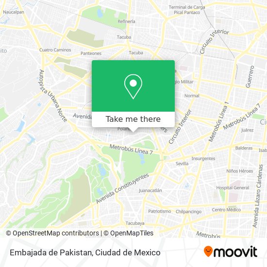Embajada de Pakistan map