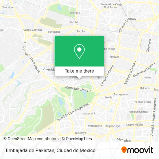 Embajada de Pakistan map