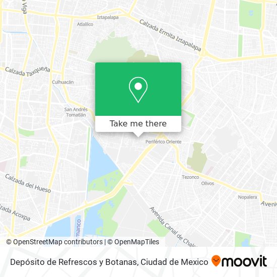Depósito de Refrescos y Botanas map