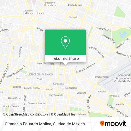 Mapa de Gimnasio Eduardo Molina