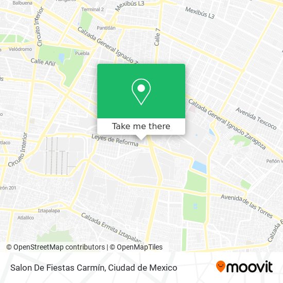 Salon De Fiestas Carmín map