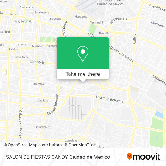 Mapa de SALON DE FIESTAS CANDY