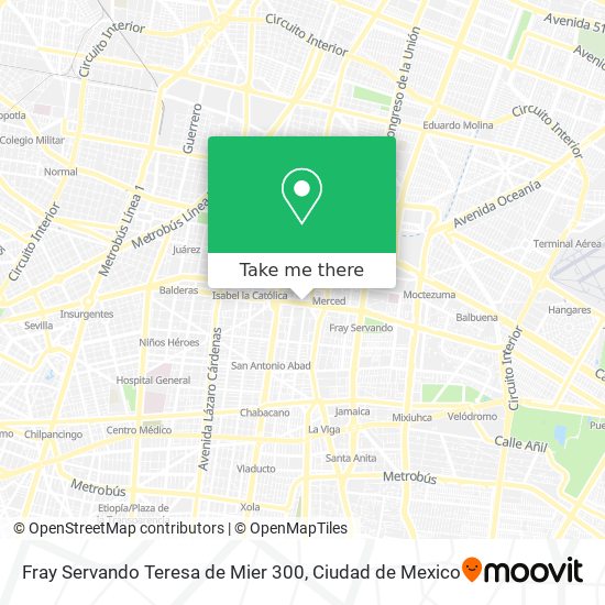 Fray Servando Teresa de Mier 300 map