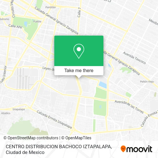 Mapa de CENTRO DISTRIBUCION BACHOCO IZTAPALAPA
