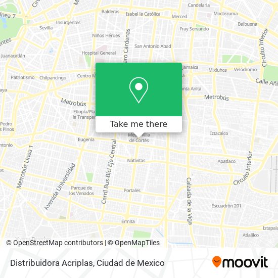 Distribuidora Acriplas map