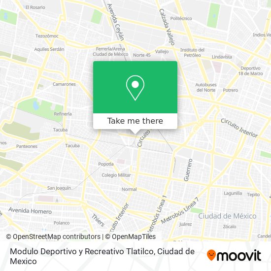 Modulo Deportivo y Recreativo Tlatilco map