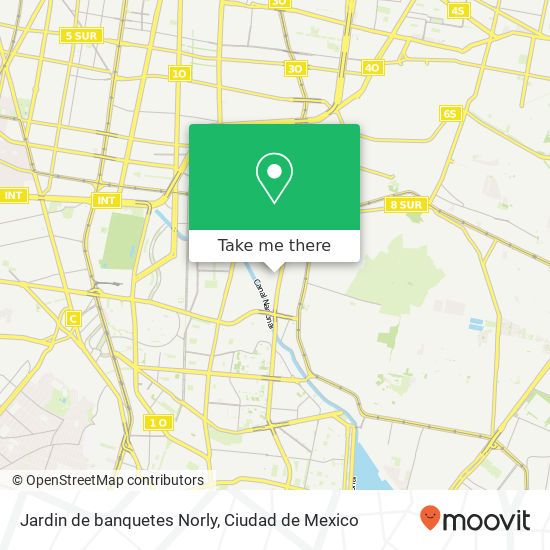 Jardin de banquetes Norly map