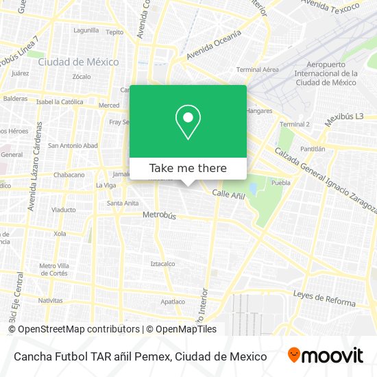 Mapa de Cancha Futbol TAR añil Pemex
