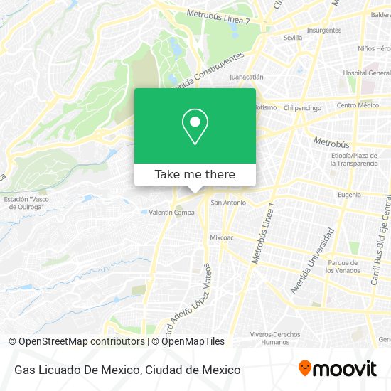 Gas Licuado De Mexico map