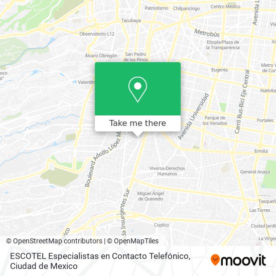 Mapa de ESCOTEL Especialistas en Contacto Telefónico