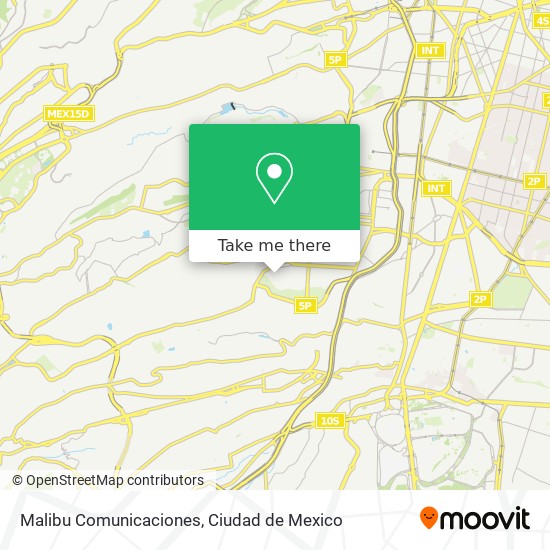 Malibu Comunicaciones map