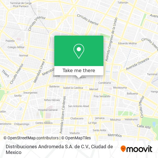 Distribuciones Andromeda S.A. de C.V. map
