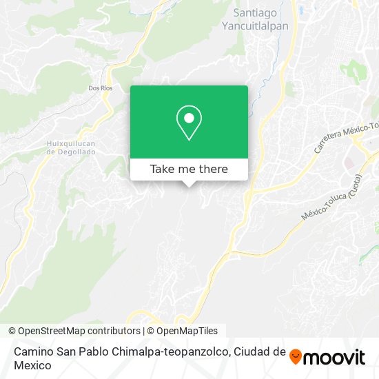 Camino San Pablo Chimalpa-teopanzolco map