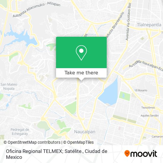 Oficina Regional TELMEX; Satélite. map