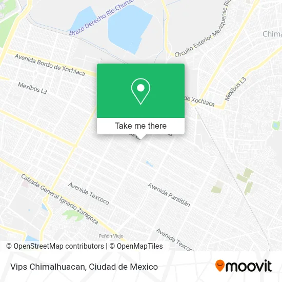 Vips Chimalhuacan map