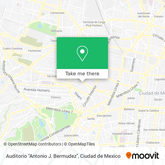 Mapa de Auditorio "Antonio J. Bermudez"