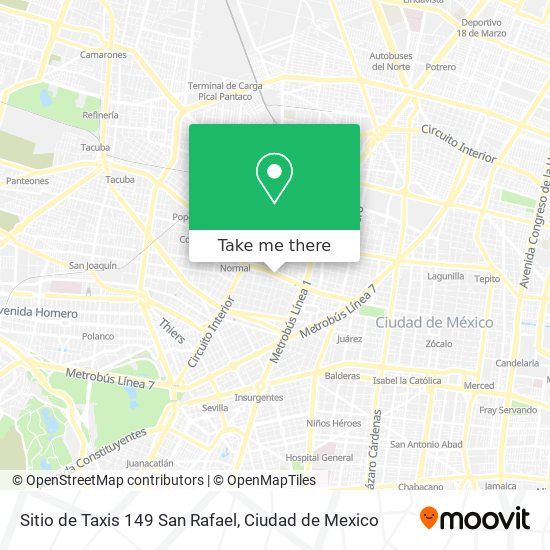 Sitio de Taxis 149 San Rafael map