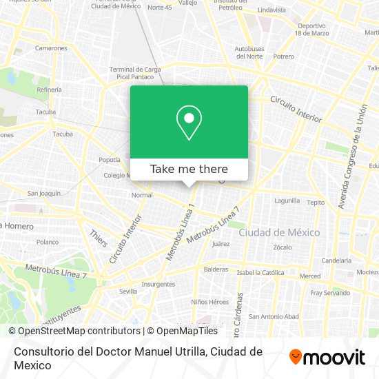 Mapa de Consultorio del Doctor Manuel Utrilla