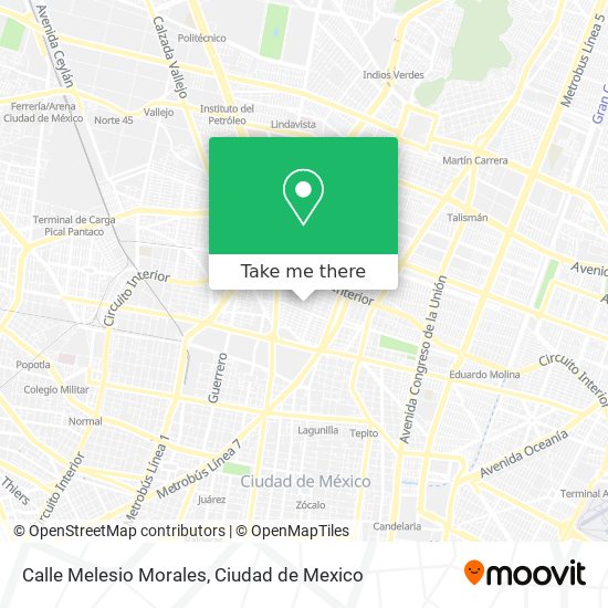 Mapa de Calle Melesio Morales
