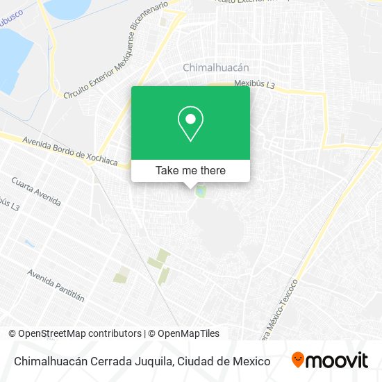 Chimalhuacán Cerrada Juquila map