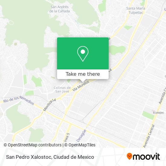 Mapa de San Pedro Xalostoc