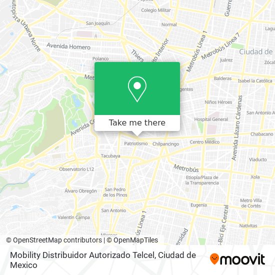 Mobility Distribuidor Autorizado Telcel map