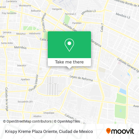 Mapa de Krispy Kreme Plaza Oriente