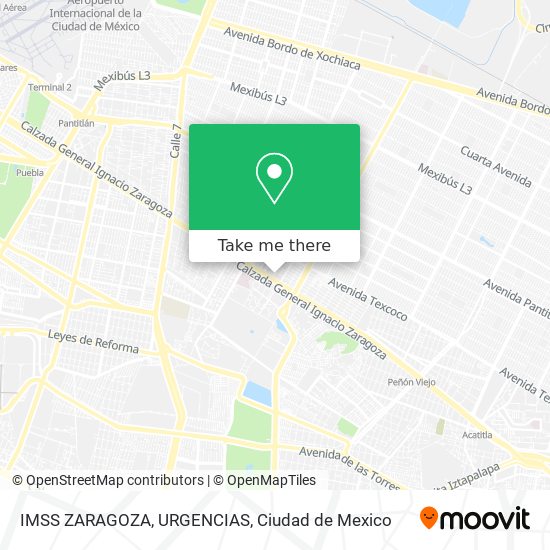 Mapa de IMSS ZARAGOZA, URGENCIAS