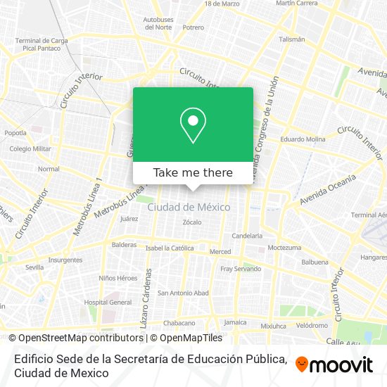 Edificio Sede de la Secretaría de Educación Pública map