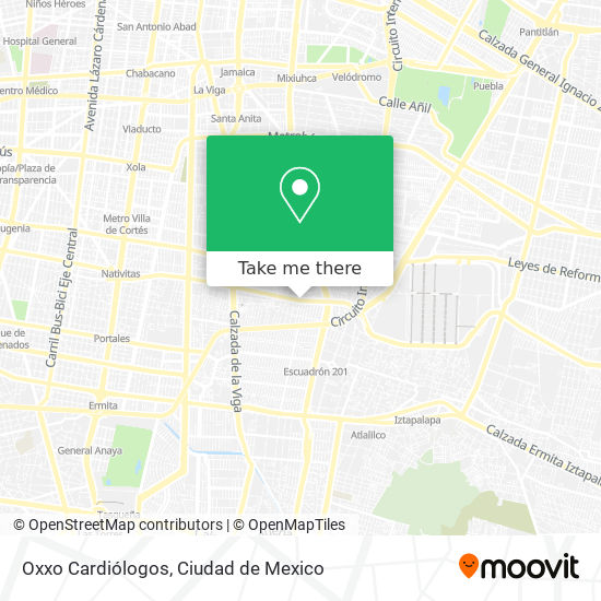 Oxxo Cardiólogos map