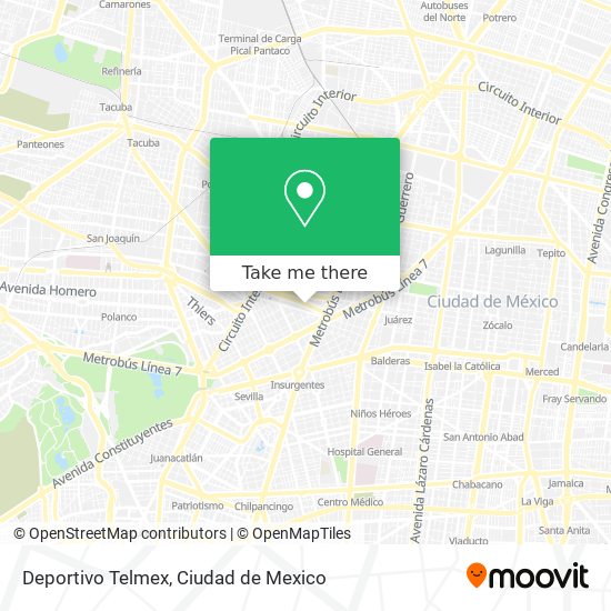 Mapa de Deportivo Telmex