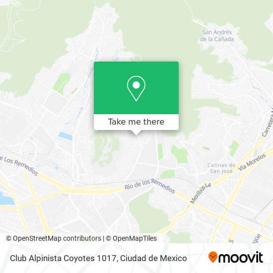 Mapa de Club Alpinista Coyotes 1017