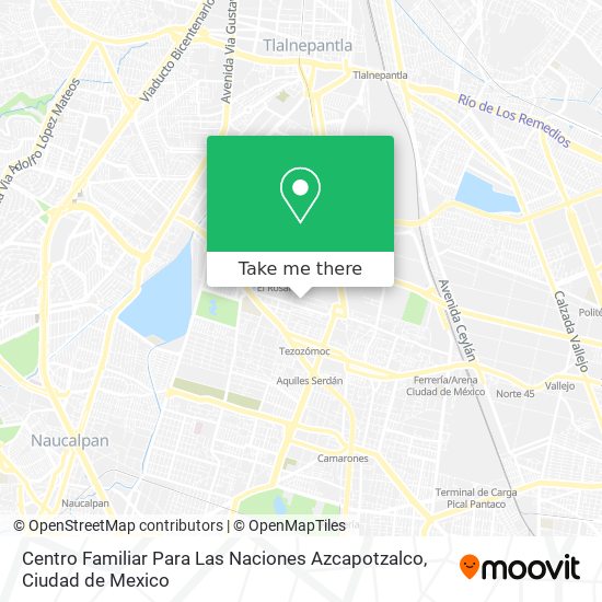 Centro Familiar Para Las Naciones Azcapotzalco map