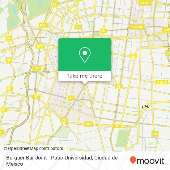 Burguer Bar Joint - Patio Universidad map
